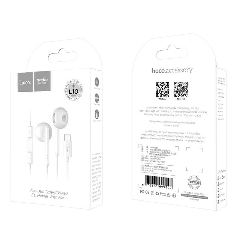 AURICULAR HOCO TIPO C 
