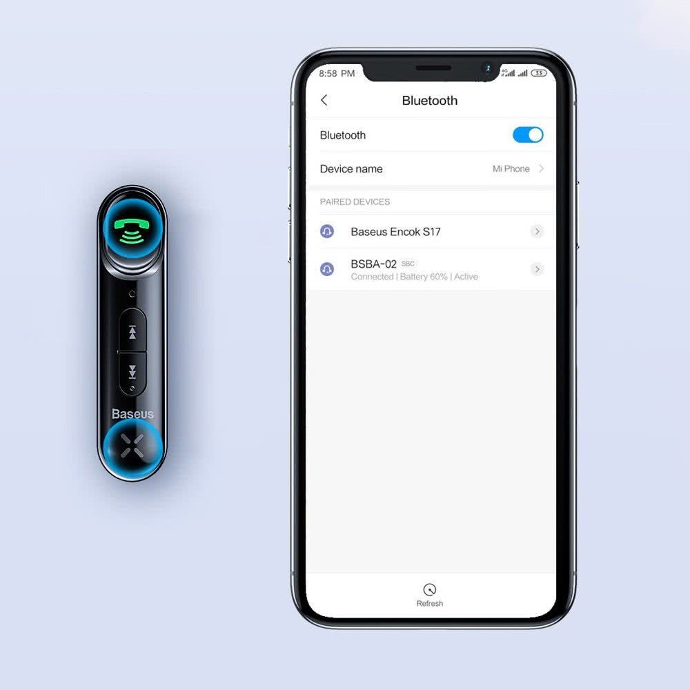 BASEUS TRANSMISOR BLUETOOTH 