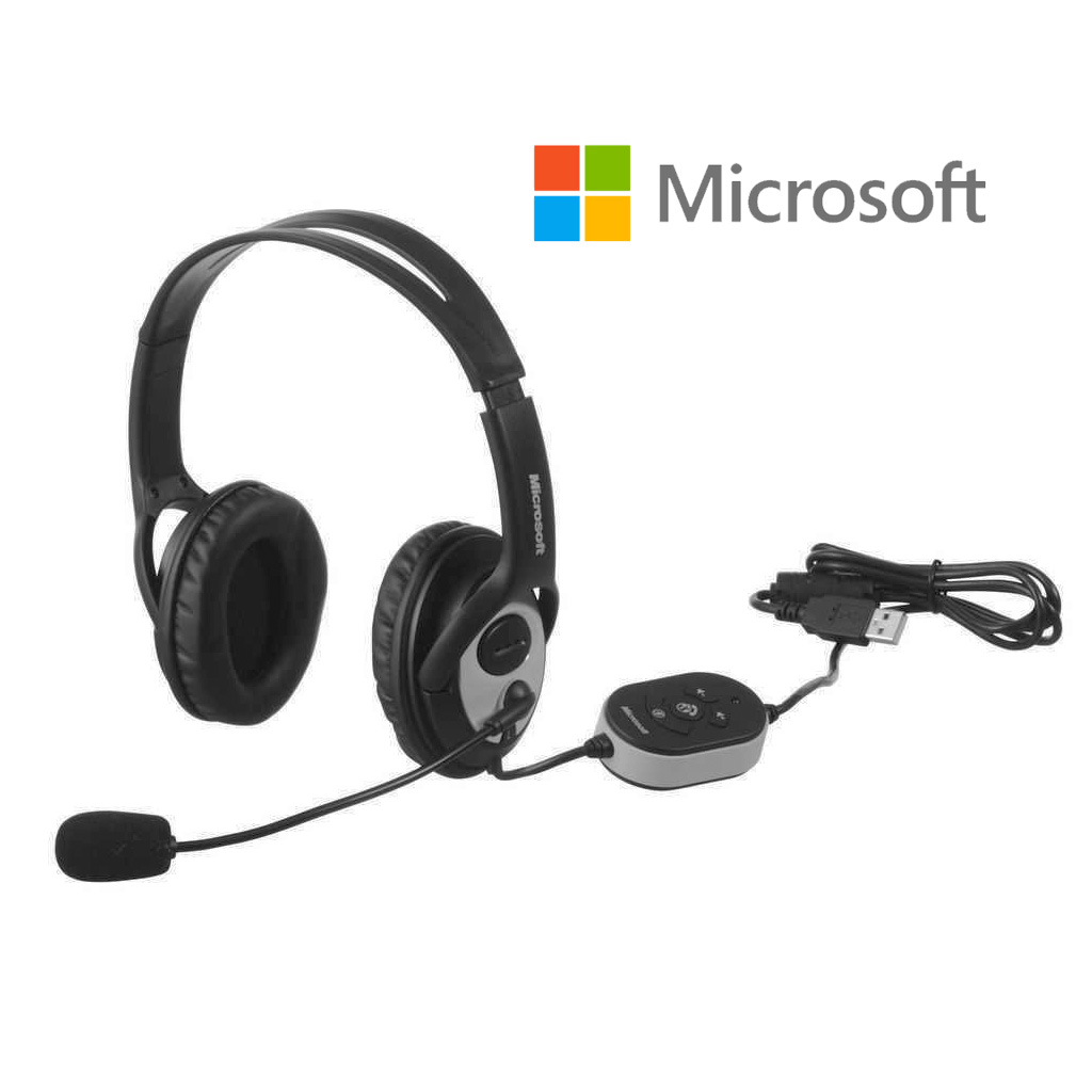 AUDIFONOS MICROSOFT LX 3000 WIRED USB BLACK