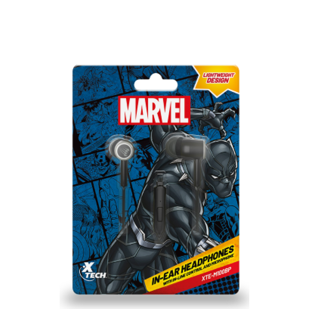 AURICULAR XTECH MARVEL PANTERA NEGRA C/MIC