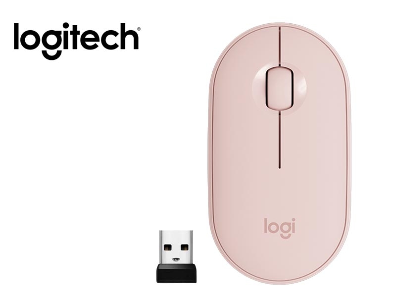MOUSE INALAMBRICO LOGITECH M350 PEBBLE ROSA 