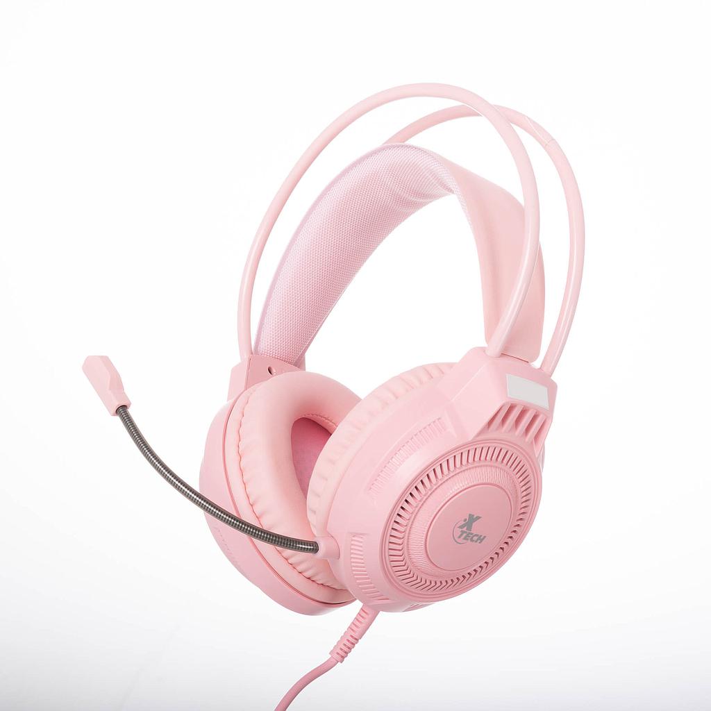 AUDIFONO GAMING XTECH KHIONE ROSA HTX564