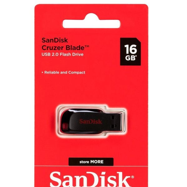 MEMORY FLASH SANDISK 16GB CRUZER NEGRO