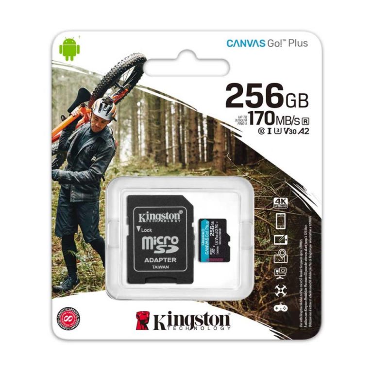 MICRO SD KINGSTON 256GB CANVAS GO PLUS V30