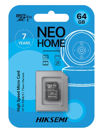 MICRO SD 64GB HIKSEMI NEO D1 CLASE 10 UP TO 92MB/S 