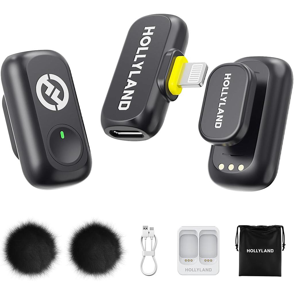 HOLLYLAND MICROFONOS INALAMBRICOS LARK A1 DUO LIGHTNING